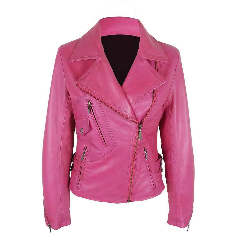 womens-motorcycle-slim-fit-hot-pink-blazer-coat-lustigear