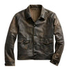 Vintage Distressed Style Mens Leather Jacket