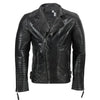 Load image into Gallery viewer, Mens Cafe Racer Motorcycle Jacket Wax Tan &amp; Black Biker Coat