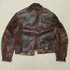1930s German Style Vintage A2 Leather Jacket Men’s Distressed Brown Grain Leather Check Lining Coat