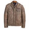 Load image into Gallery viewer, Brown-Cafe-Racer-Jacket
