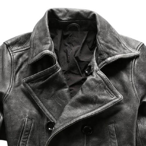 Wax-grey-Leather-Coat
