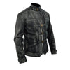 Load image into Gallery viewer, Distressed Shadow Black Halloween Leather Jacket Mens