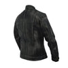 Load image into Gallery viewer, Distressed Shadow Black Halloween Leather Jacket Mens