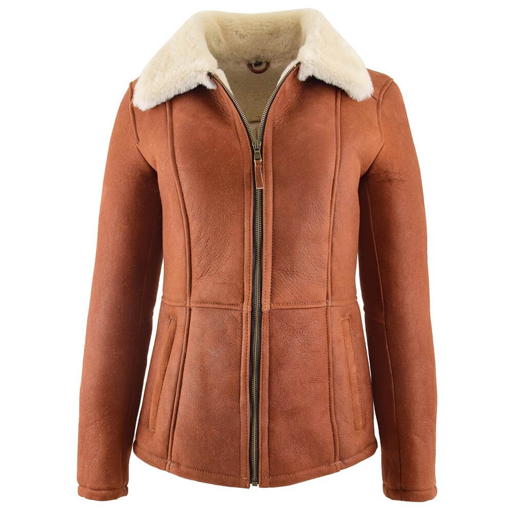 Womens-Tan-Fur-Leather-Jacket