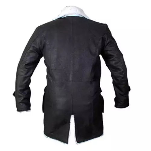 Wax Brown & Black Coat Winter Fur Streetwear Long Jacket Mens