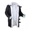 Load image into Gallery viewer, Wax Brown &amp; Black Coat Winter Fur Streetwear Long Jacket Mens