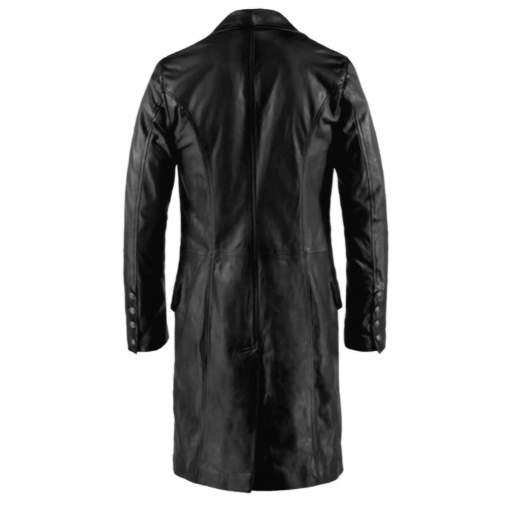 Mens-Black-Leather-Trench-Coat