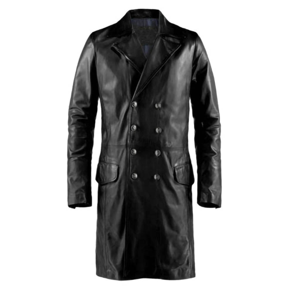 Mens-Double-Breasted-Black-Trench-Coat