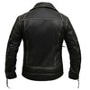 Classic Black Brando Biker Leather Jacket Mens