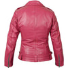Load image into Gallery viewer, Womens Road Angel Motorcycle Pink Leather Jacket