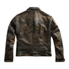 Vintage Distressed Style Mens Leather Jacket