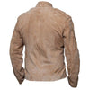 Camel Brown Suede Leather Coat / Jacket