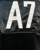 A7 Schwarzer Trench-Halloween-Kostümmantel aus echtem Leder für Herren