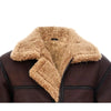 RAF B3 Military Pilot Brown Bomber Fur Leather Jacket Mens Winter Outwear Coat