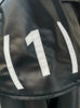 A7 Schwarzer Trench-Halloween-Kostümmantel aus echtem Leder für Herren