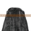 Load image into Gallery viewer, Charcoal Black Leather Long Coat with Black Fur Shearling Mens Winter Jacket