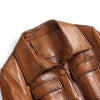 Load image into Gallery viewer, Lustigear italian style womens winter wax tan leather trench coat