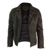 Load image into Gallery viewer, Vintage-Retro-Brown-Leather-Coat