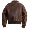 A2 Military Jacket Mens Distressed Black / Brown Vintage Bomber Biker Leather Coat