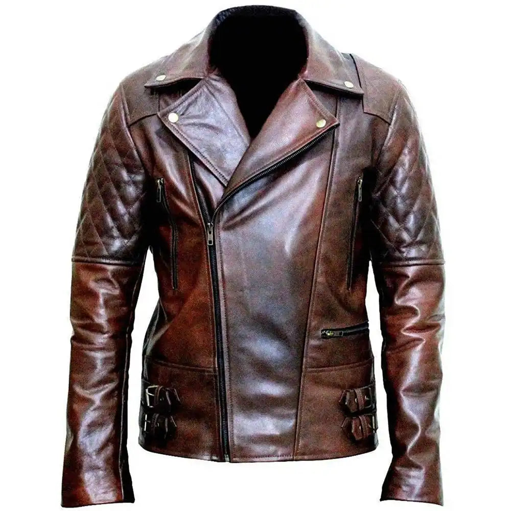Mens-Diamond-Quilted-Motorcycle-Distressed-Brown-Jacket