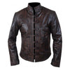 Load image into Gallery viewer, Distressed Brown Biker Mens Vintage Leather Jacket