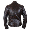 Distressed Brown Biker Mens Vintage Leather Jacket