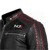 Herren N7 Mass Effect 3 Biker-Lederjacke