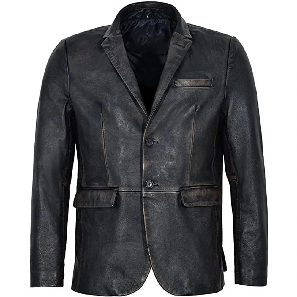 Distressed-Black-Blazer-Coat