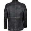 Load image into Gallery viewer, 80s vintage leather blazer mens coat distressed black classic bronze italian style leather jacket