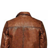 Mens Cafe Racer Jacket Vintage Motorcycle Distressed Brown Bomber Style Leather Jacket